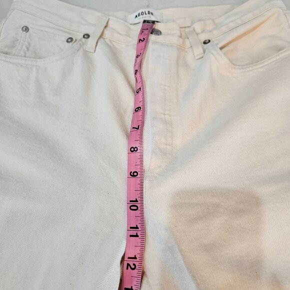 AGOLDE Remy High Rise Straight Leg Jeans Button Fly White Size 29 Preppy Chic - Picture 13 of 15